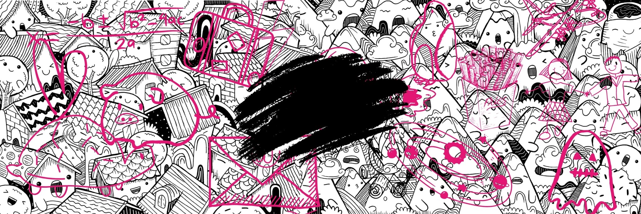 collection banner with doodle style