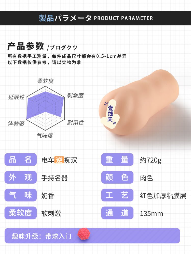 Kicci电车痴汉仿真动漫飞机杯 手动飞机杯 kicci