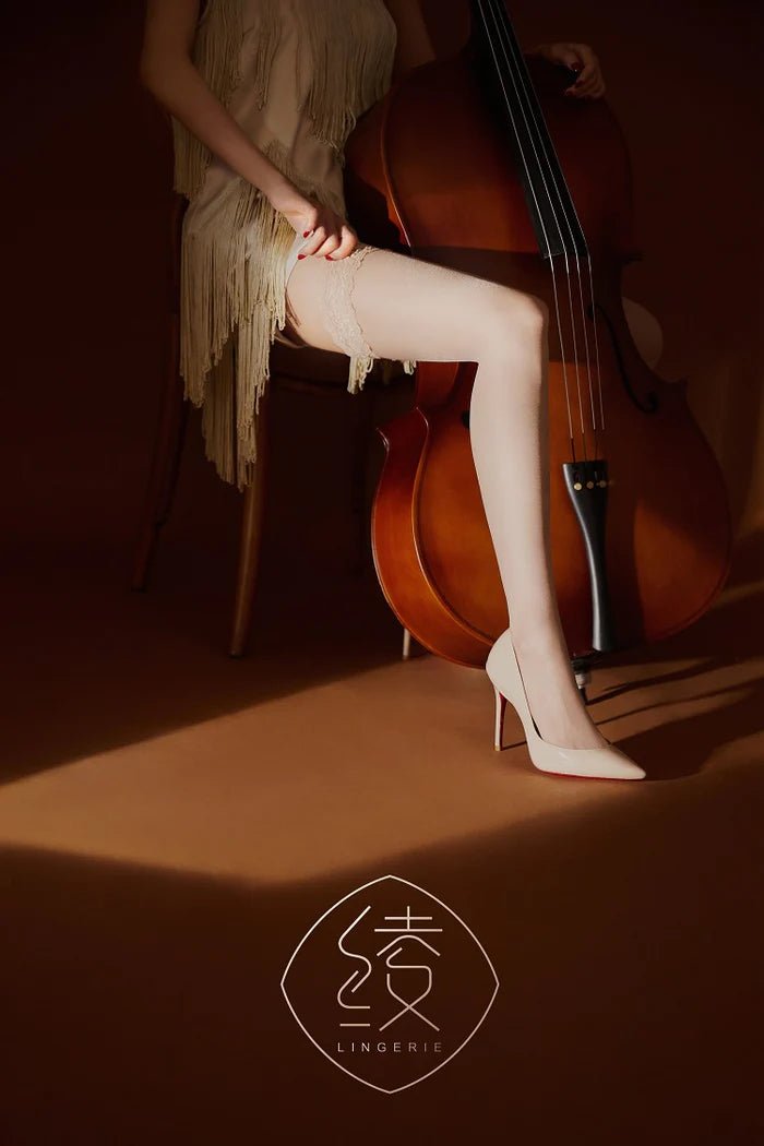 「绫」【弦】撩动心弦 1D长筒袜高筒纯欲蕾丝丝袜 绫