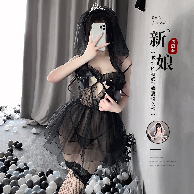 蝴蝶结刺绣透纱新娘装 新娘 LLT