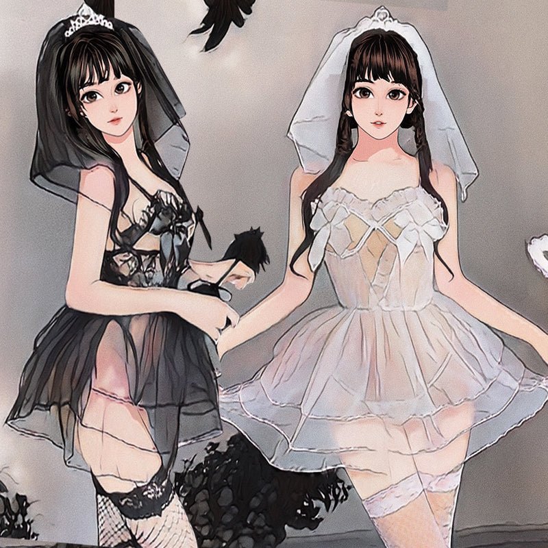 蝴蝶结刺绣透纱新娘装 新娘 LLT