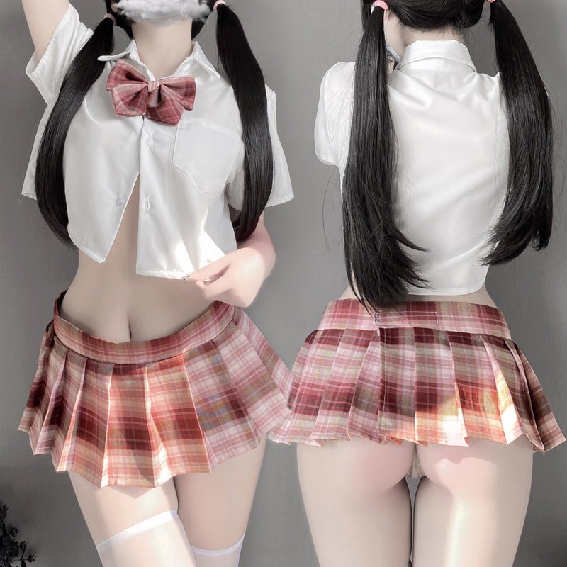 甜辣半露胸JK制服套装 JK LLT