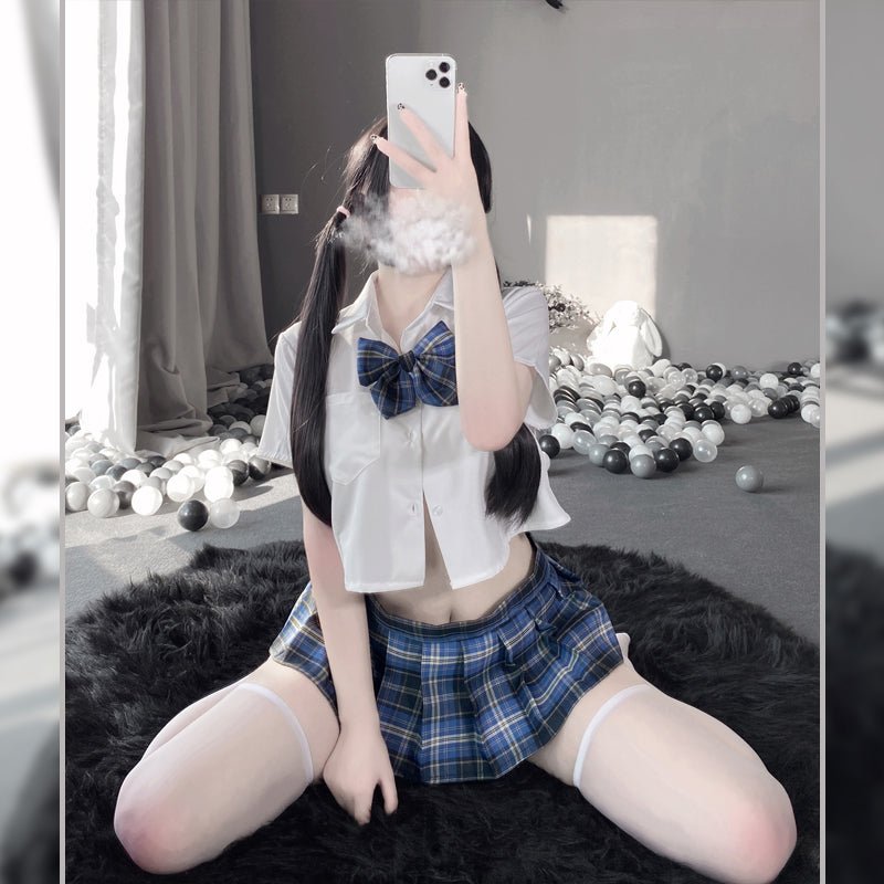 甜辣半露胸JK制服套装 JK LLT