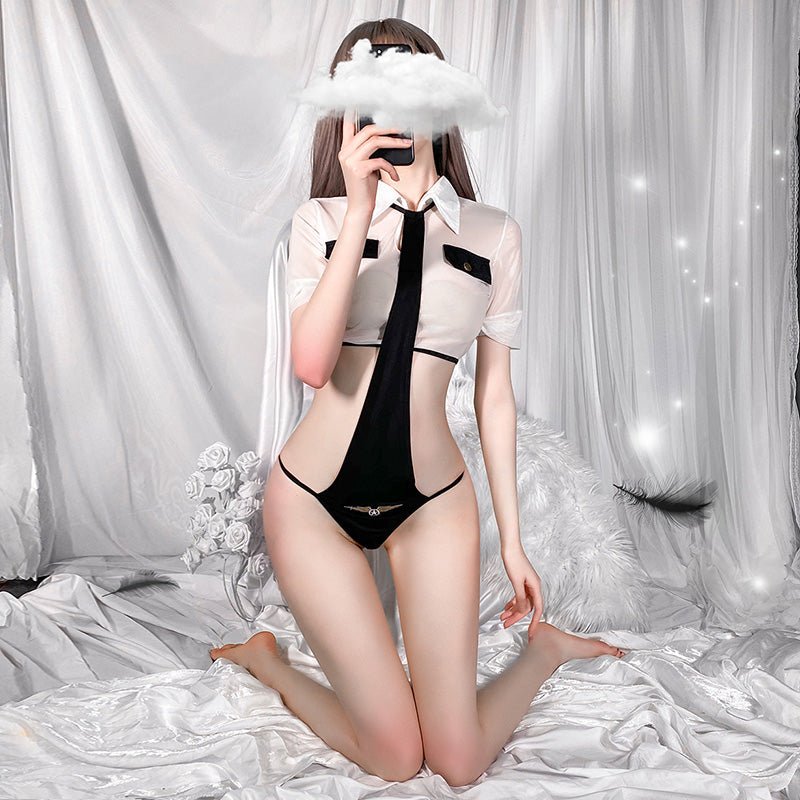 连体领带警察套装 女警 霏慕