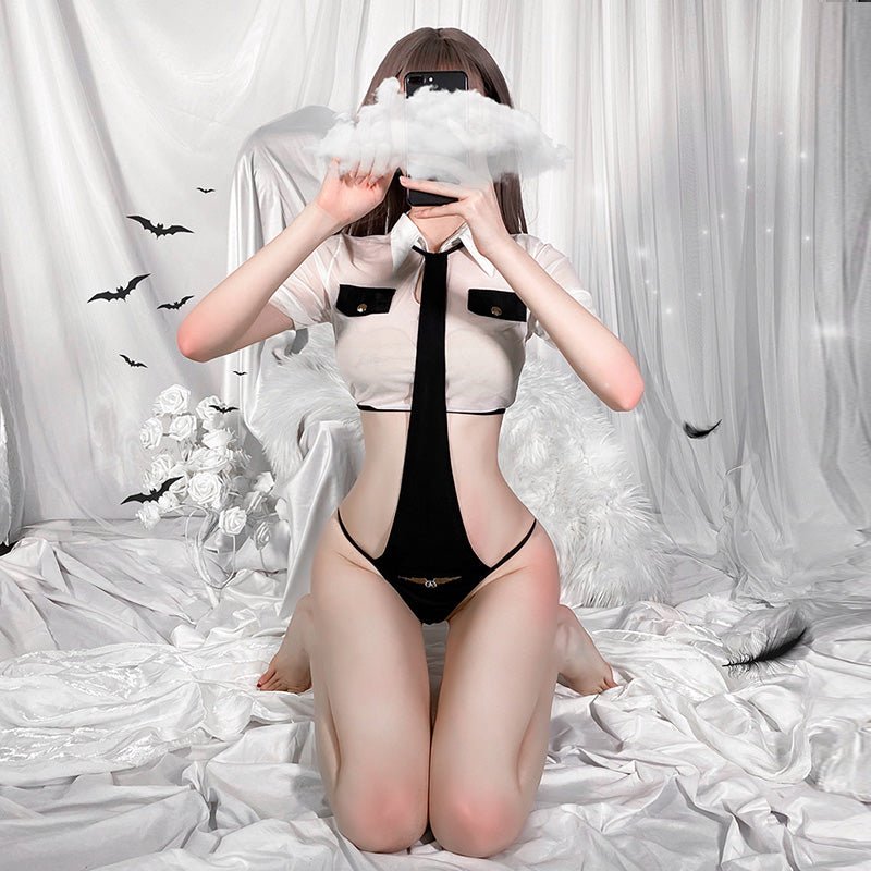 连体领带警察套装 女警 霏慕