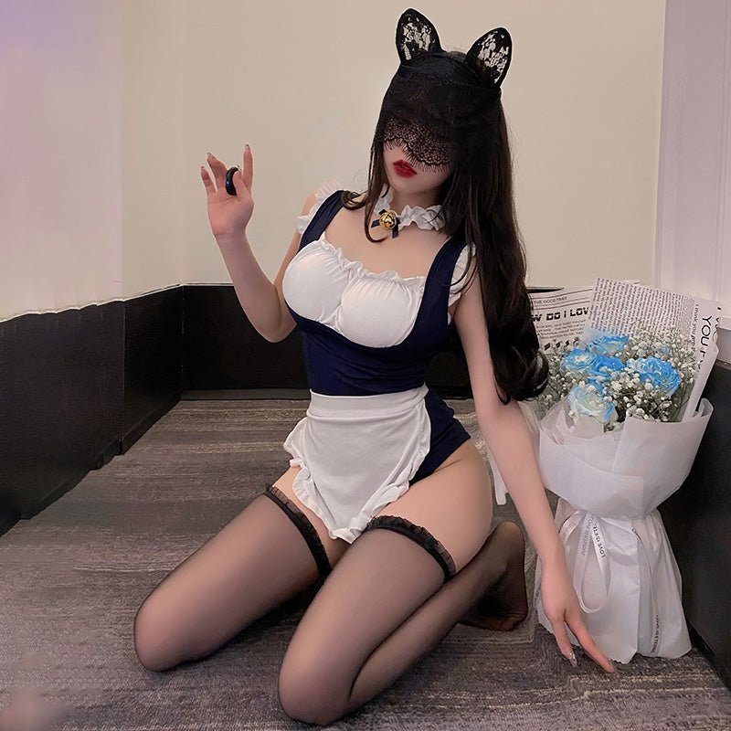 暗扣开裆连体女仆套装 女仆 霏慕