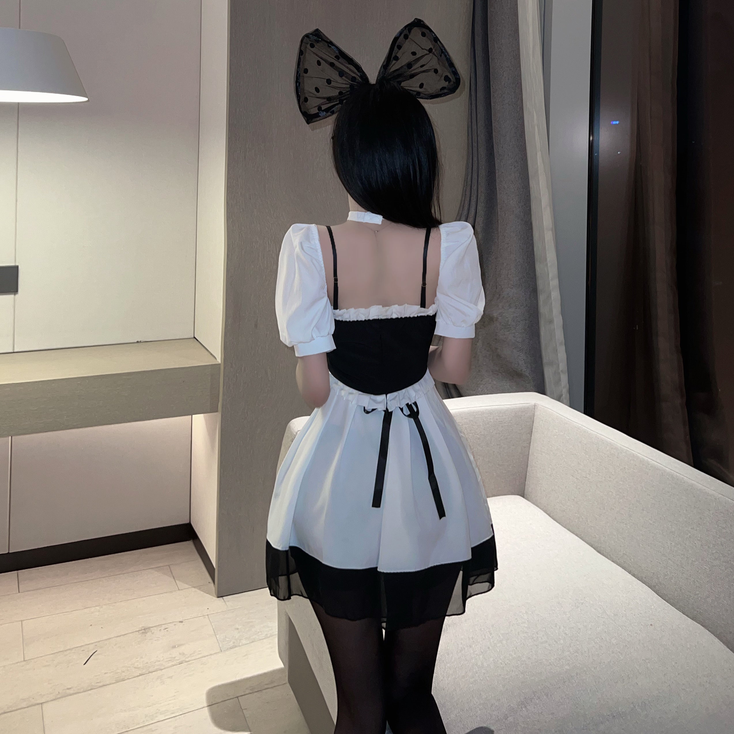 宫廷风唯美网纱女仆连衣裙 女仆 LLT