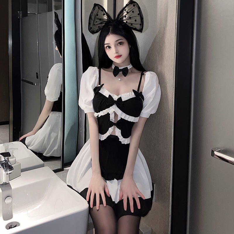 宫廷风唯美网纱女仆连衣裙 女仆 LLT