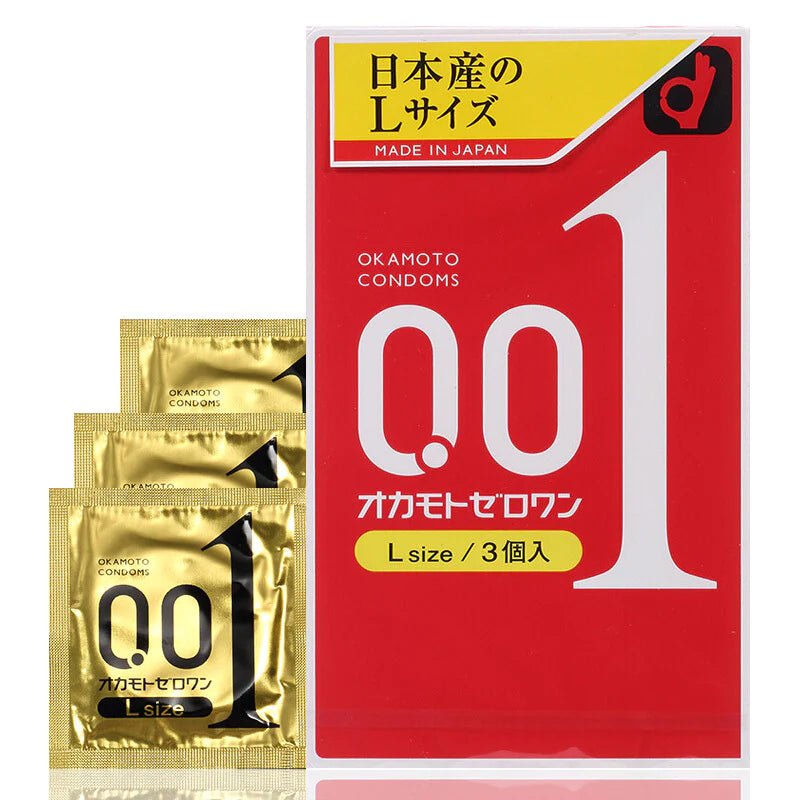 冈本OKAMOTO 001超薄避孕套黄标加大版-3只装 冈本OKAMOTO