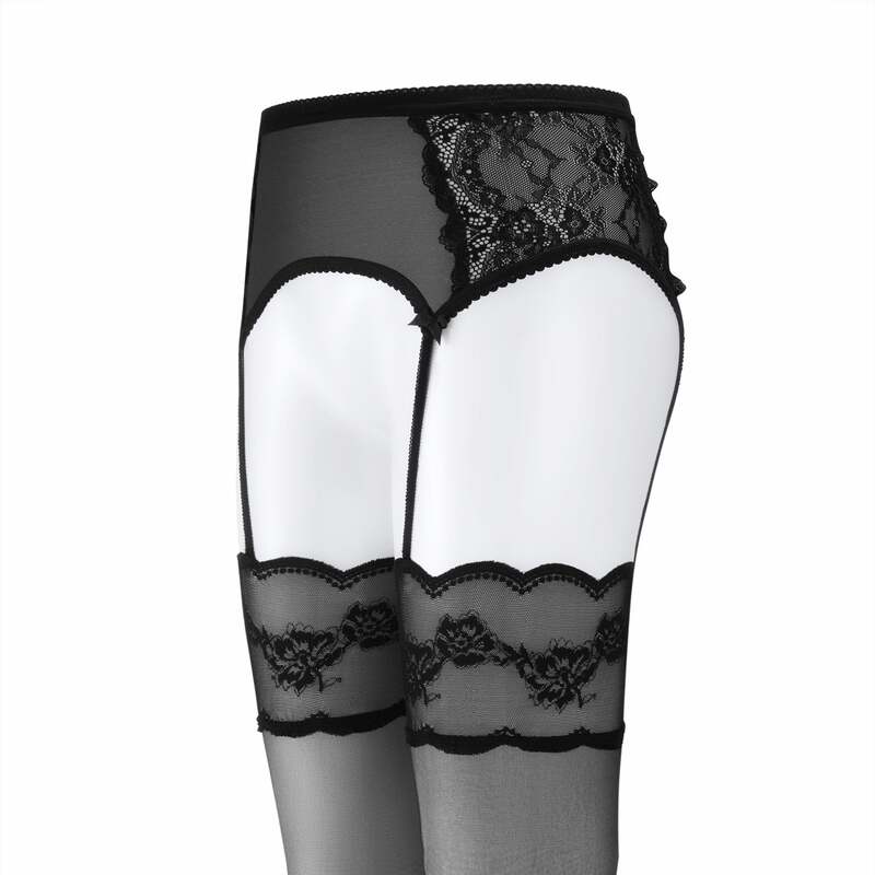 「绫」【汐】潮汐若倾 蕾丝吊带超薄开裆连身丝袜 绫