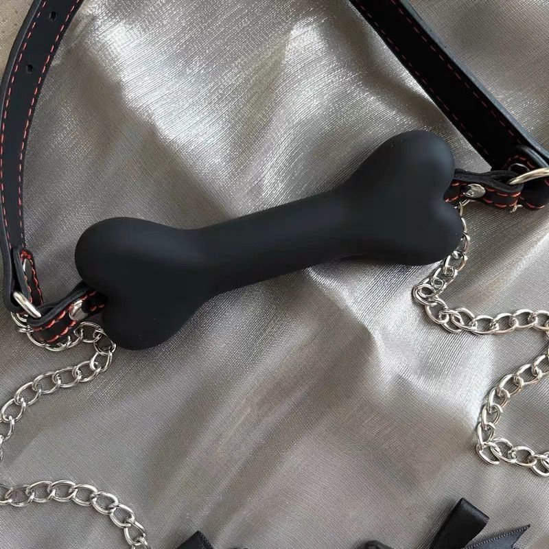 狗狗骨头口塞链条铃铛乳夹 配饰 羞羞