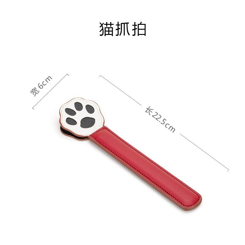 真皮双色猫爪拍⭐⭐痛感 皮拍 MSOUL 酒红