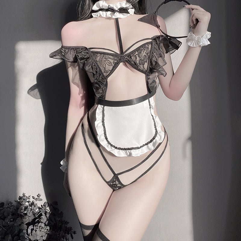 蕾丝透视魅惑小野猫内衣套装 猫娘 LLT