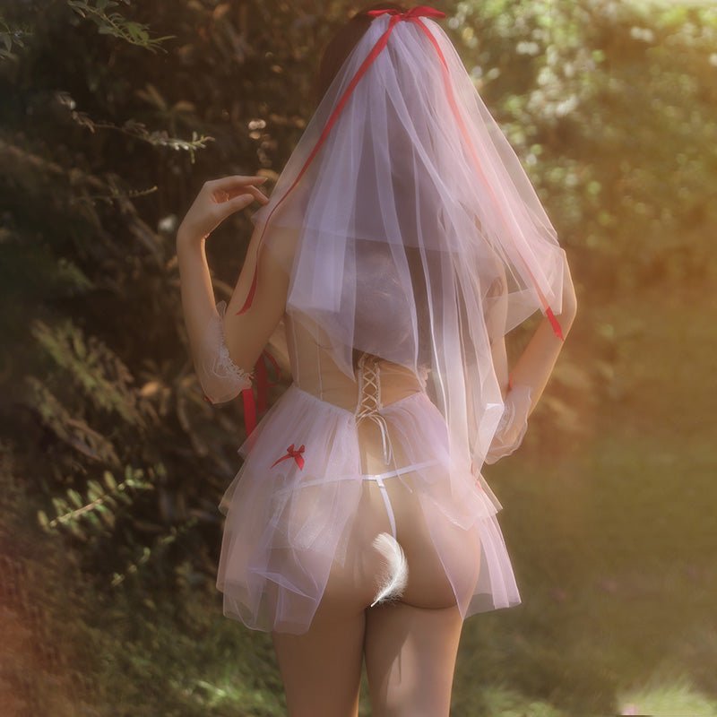 梦幻蝴蝶结网纱新娘套装 新娘 霏慕