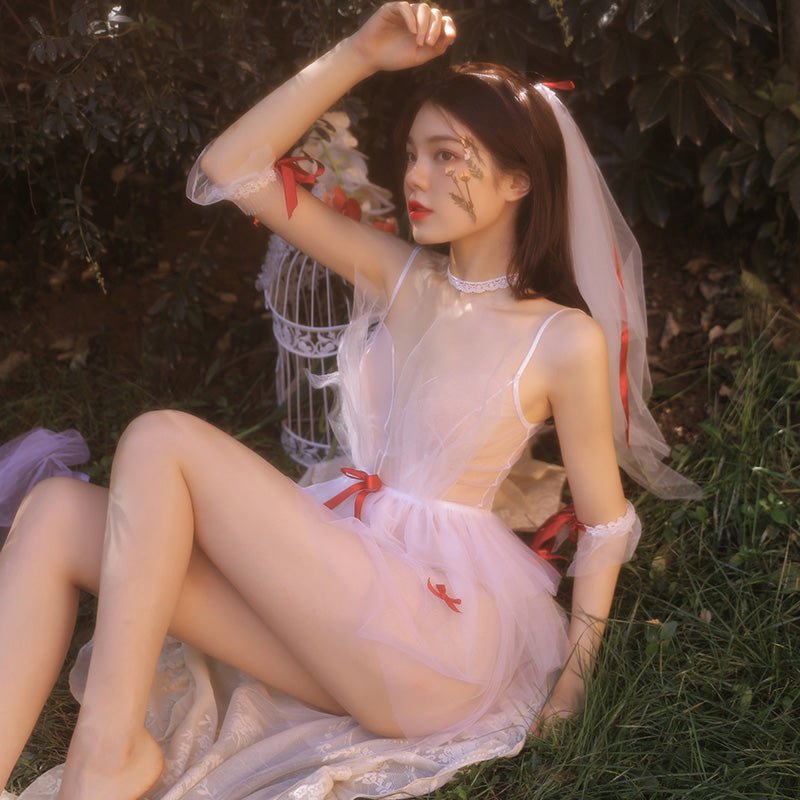 梦幻蝴蝶结网纱新娘套装 新娘 霏慕