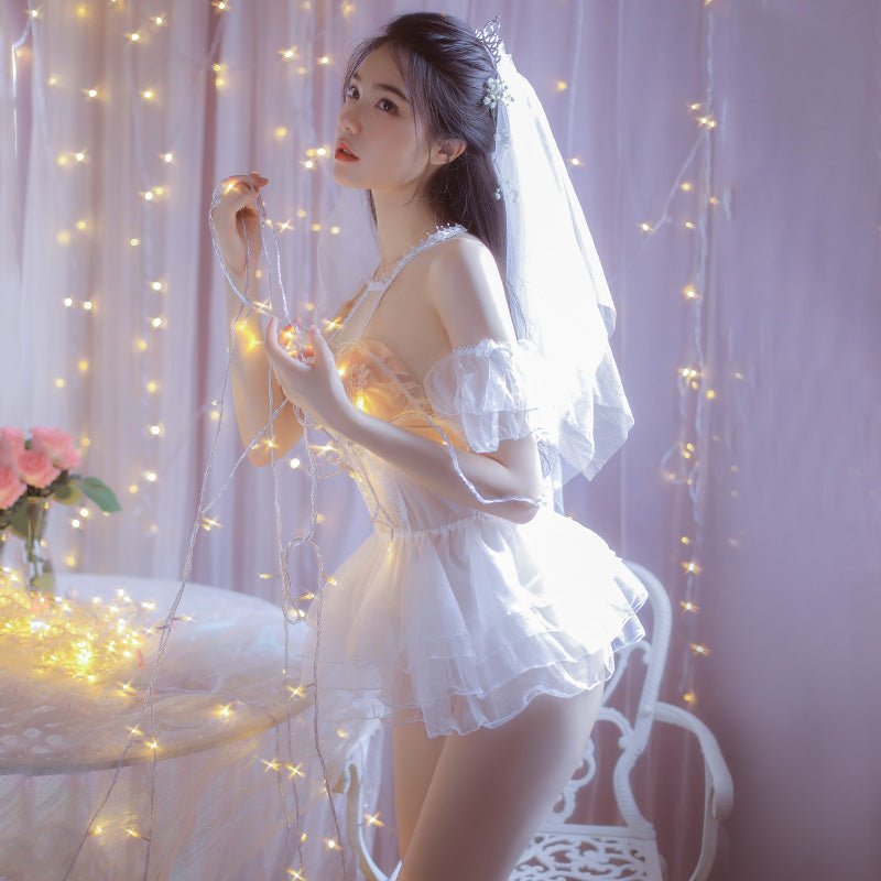 甜美透纱浪漫新娘套装 新娘 霏慕