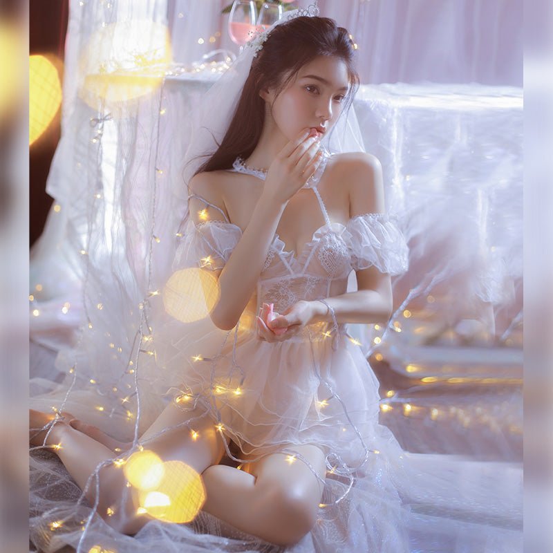 甜美透纱浪漫新娘套装 新娘 霏慕