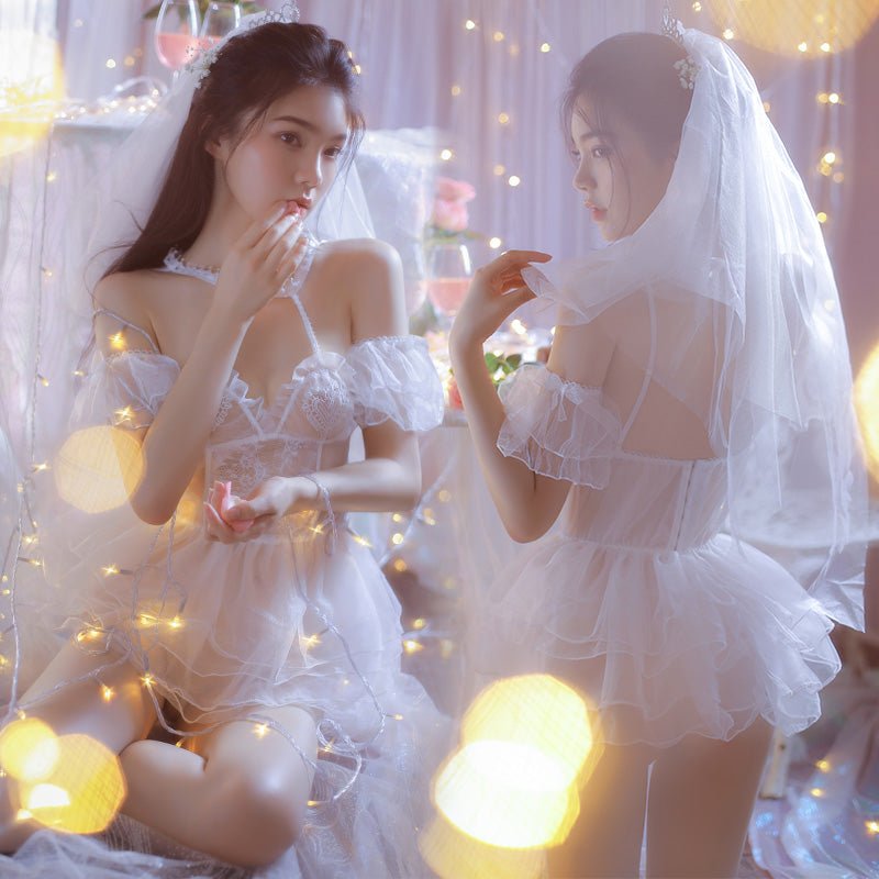 甜美透纱浪漫新娘套装 新娘 霏慕