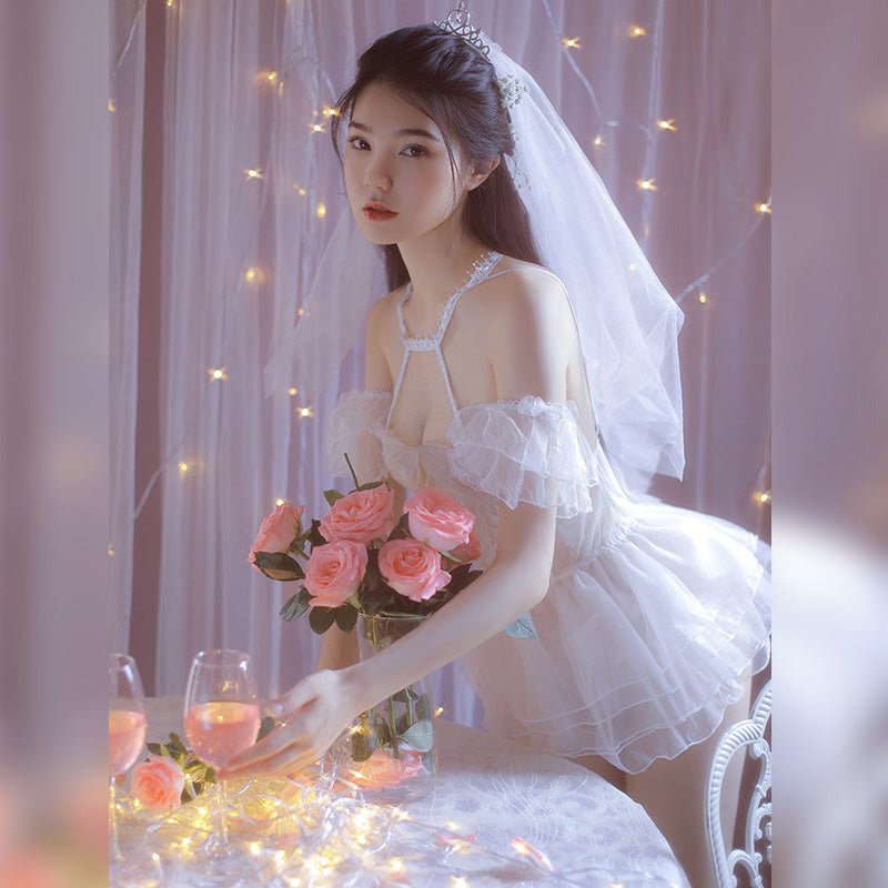 甜美透纱浪漫新娘套装 新娘 霏慕