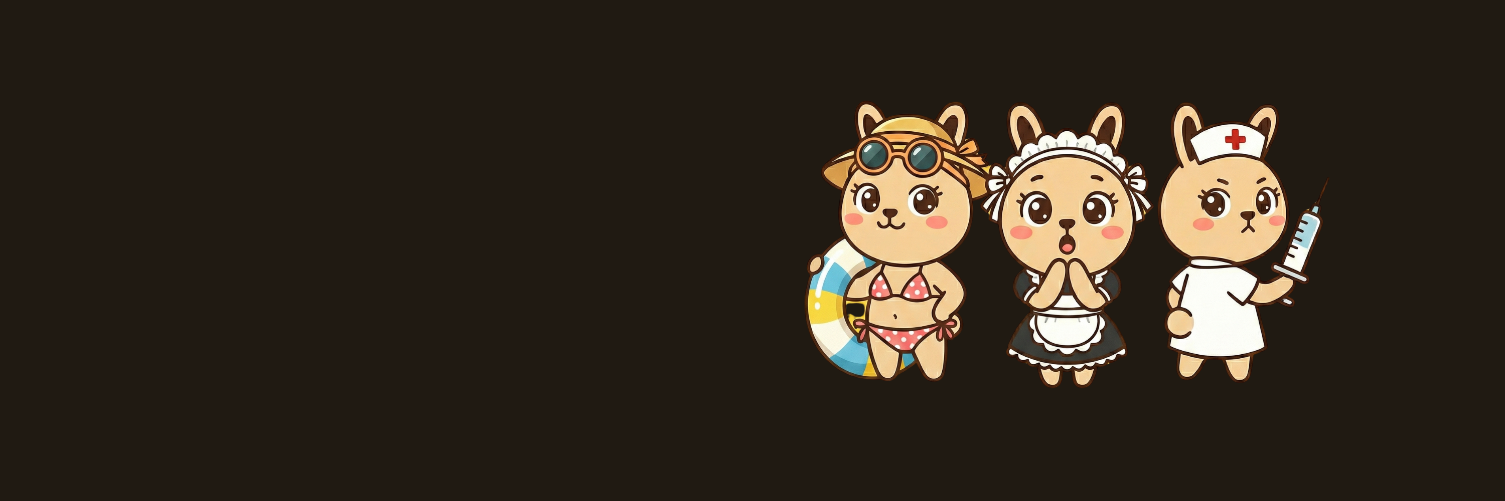 情趣内衣分类页横幅图-电脑端，可爱兔子角色扮演造型展示，多种风格情趣内衣任你选择。