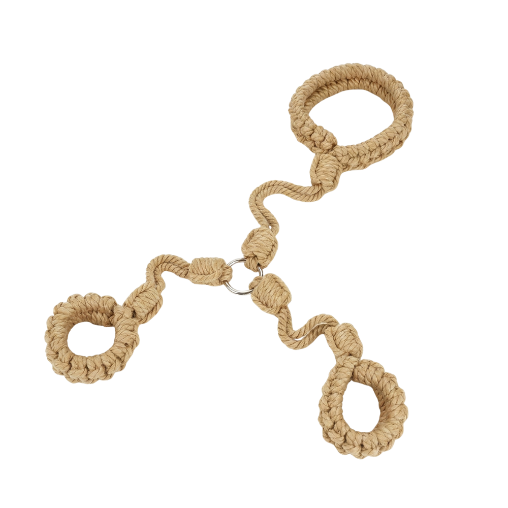 多点固定结构的束缚绳展示图，可用于多种束缚玩法