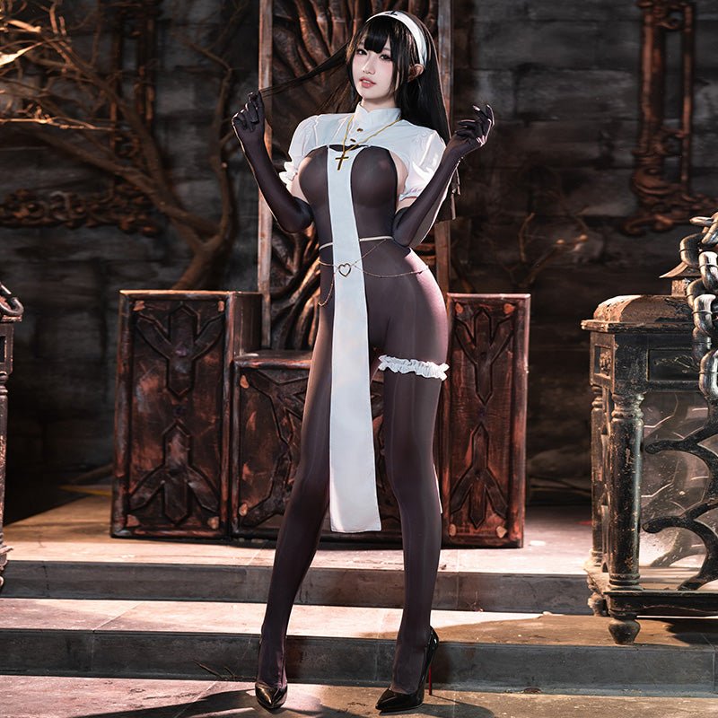 霏慕暗夜修女连体衣 霏慕