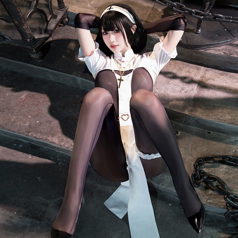 霏慕暗夜修女连体衣 霏慕