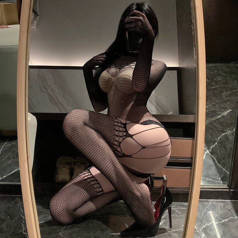 霏慕惊喜礼物连身网袜 霏慕