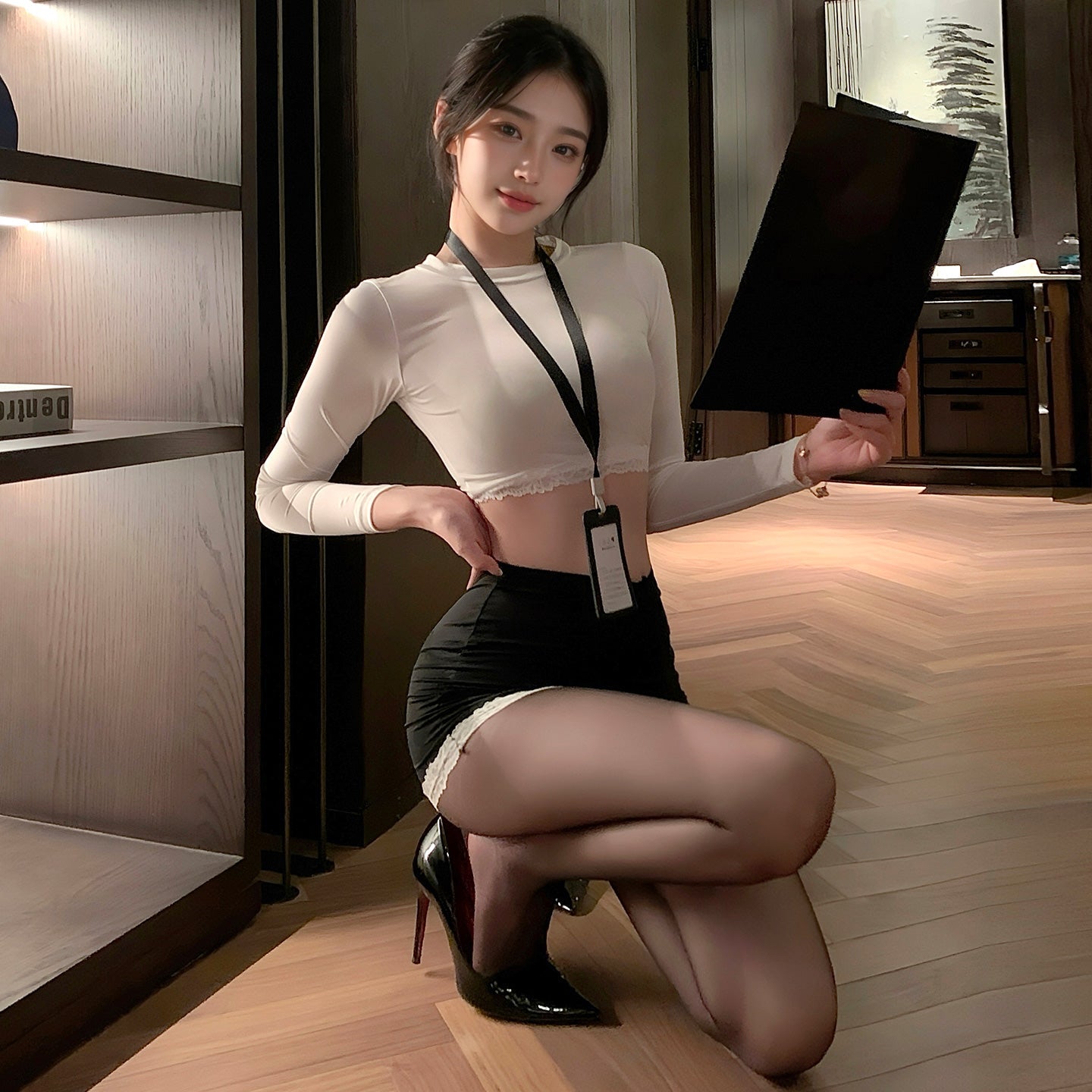 霏慕职场撩拨秘书内衣套装 霏慕