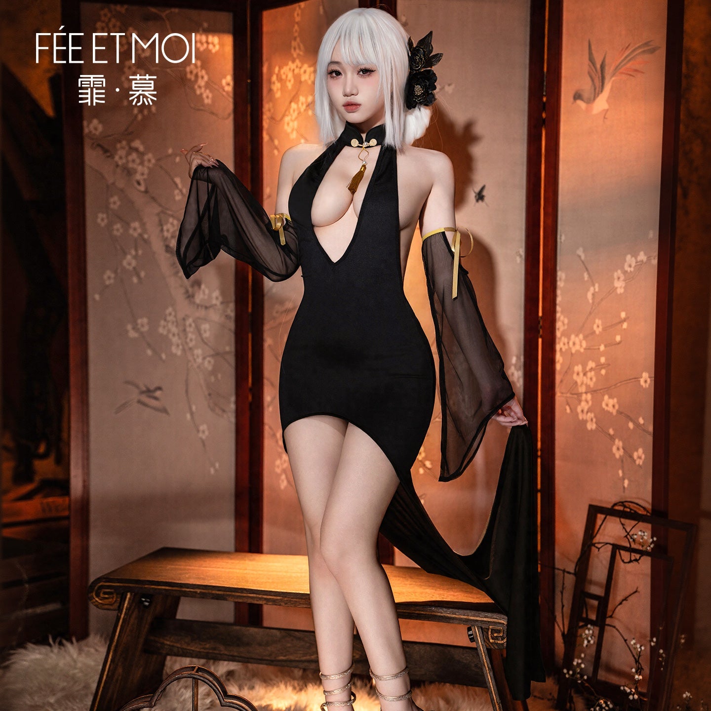 霏慕尤物媚骨旗袍长裙 霏慕