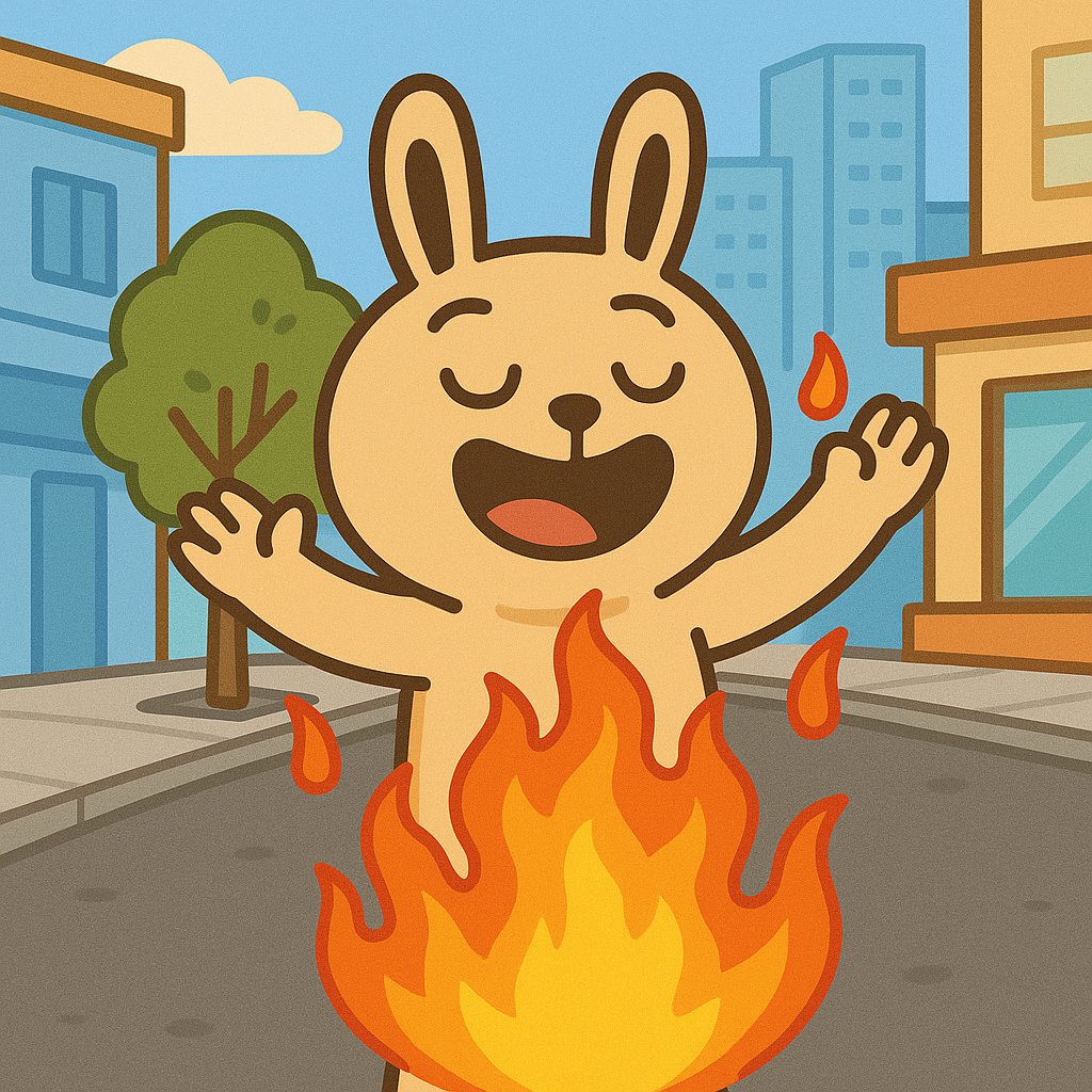 卡通角色感受刺激增强效果的趣味插画