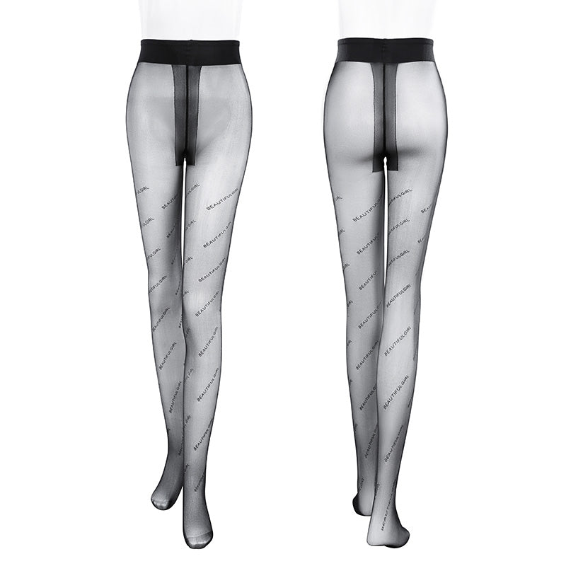 霏慕网红天鹅绒字母连裤袜 情趣丝袜 霏慕