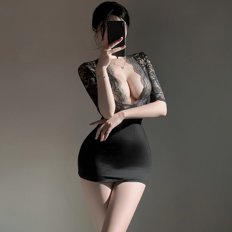 霏慕深V秘书包臀裙 霏慕