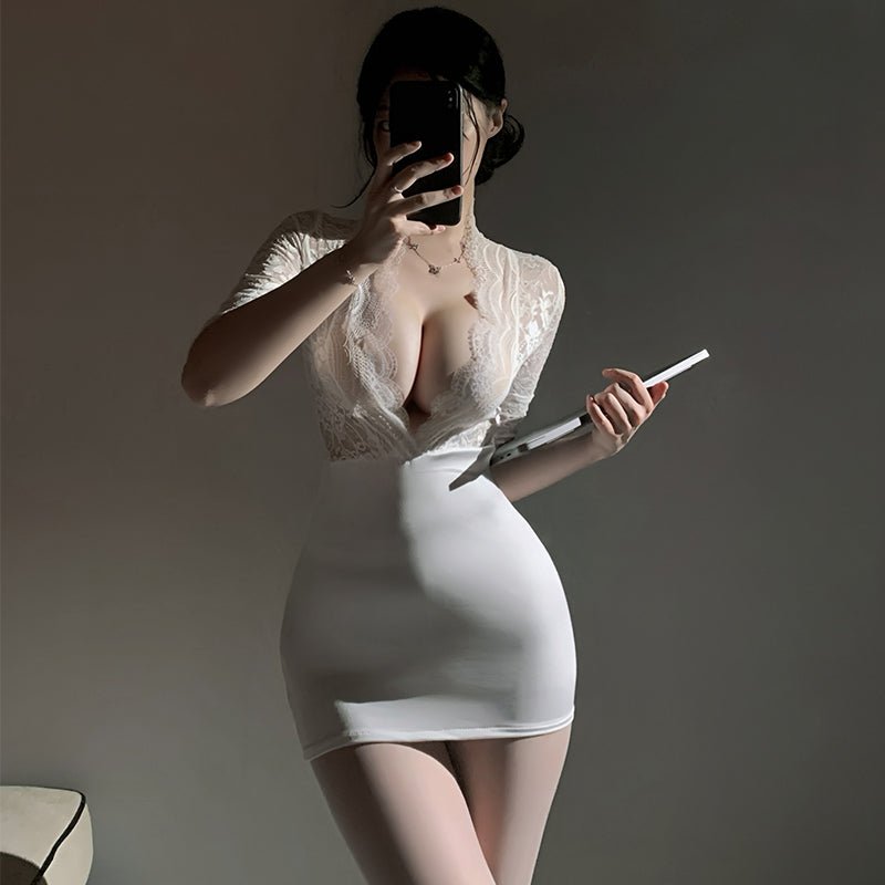 霏慕深V秘书包臀裙 霏慕