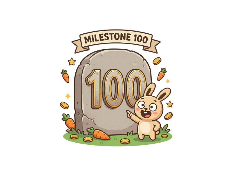 第100个商品售出｜Milestone 100 with Bunny